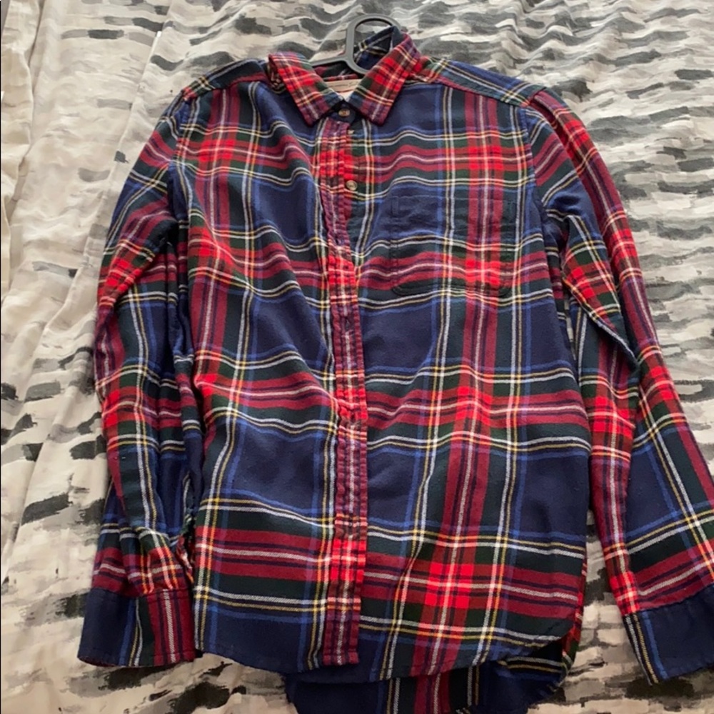 Boyfriend Fit Plaid Shirt
